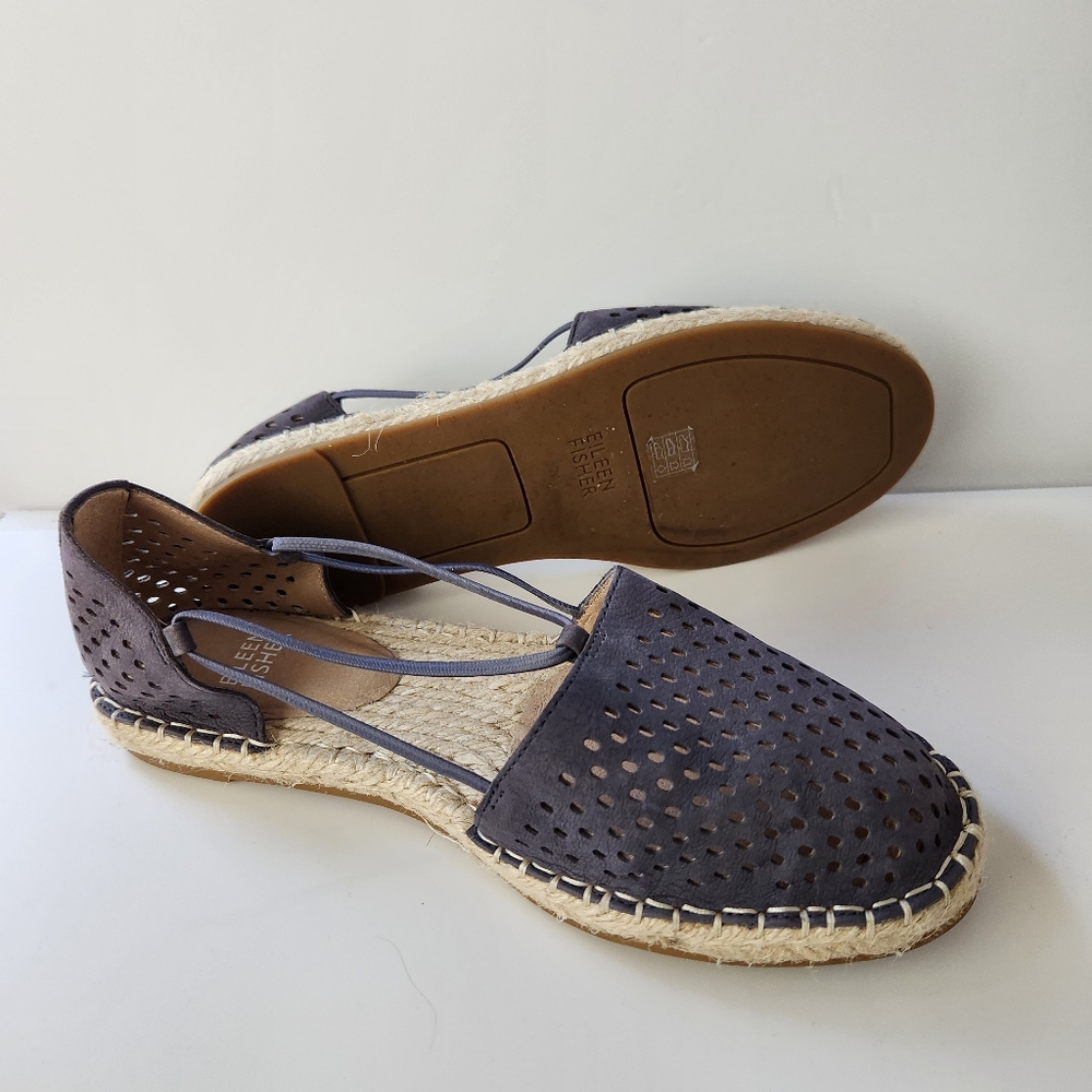 Eileen Fisher Blue Espadrille Shoes- 7.5 Narrow.